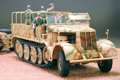 German 18 Ton Heavy Half-Track Famo and Tank Transporter